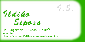 ildiko siposs business card